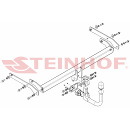 S-392 STEINHOF Фаркоп на Suzuki Kizashi 2010-2013. Требуется подрезка бампера. Тип шара: AV (вертикальное быстросъемное крепление шара на ключе). Нагрузки: 1700/75