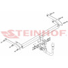 S-392 STEINHOF Фаркоп на Suzuki Kizashi 2010-2013. Требуется подрезка бампера. Тип шара: AV (вертикальное быстросъемное крепление шара на ключе). Нагрузки: 1700/75 кг, масса фаркопа 19,91 кг (без электрики в комплекте)