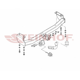 S-401 STEINHOF Фаркоп на Suzuki Grand Vitara 1998-08/2005 без снятия и подрезки бампера. Тип шара: A. Нагрузки: 1900/75 кг, масса фаркопа 21,7 кг (без электрики в комплек