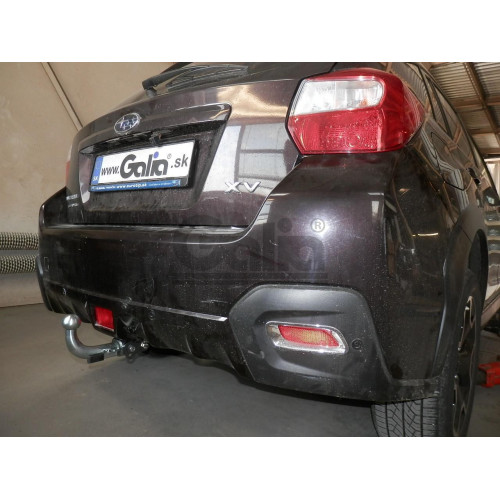 S127C GALIA Полностью оцинкованный фаркоп на Subaru XV 2011-2017. Подрозетник убирается за бампер. Тип шара: C (горизонтальный съемный). Невидимый вырез бампера. Нагрузки: 1600/75 кг, масса фаркопа 15,47 кг