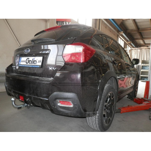 S127C GALIA Полностью оцинкованный фаркоп на Subaru XV 2011-2017. Подрозетник убирается за бампер. Тип шара: C (горизонтальный съемный). Невидимый вырез бампера. Нагрузки: 1600/75 кг, масса фаркопа 15,47 кг