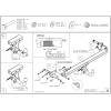S141V GALIA Полностью оцинкованный фаркоп на Subaru Outback 2021-. Тип шара: AV (вертикальное быстросъемное крепление шара на ключе). Невидимый вырез бампера. Нагрузки: 2100/100 кг, масса фаркопа 16,67 кг