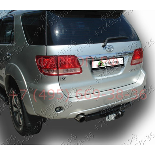 T122-F Лидер-плюс ТСУ для Toyota Fortuner 2005-2013, 2013-2017 без снятия и выреза бампера. Тип шара: F. Нагрузки: 2000/100 кг, масса фаркопа 19,9 кг (без электрики в комплекте)