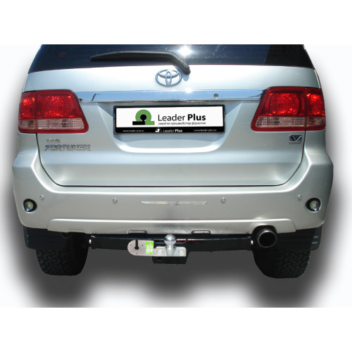T122-F Лидер-плюс ТСУ для Toyota Fortuner 2005-2013, 2013-2017 без снятия и выреза бампера. Тип шара: F. Нагрузки: 2000/100 кг, масса фаркопа 19,9 кг (без электрики в комплекте)