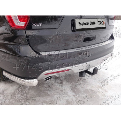 TCU00001 ТСС Фаркоп на Ford Explorer 2016-2020 без подрезки бампера. Тип шара: A. Нагрузки: 1600/100 кг