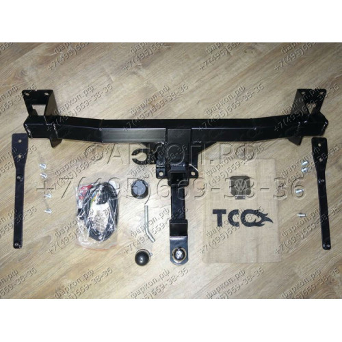 TCU00044N ТСС Фаркоп на Volkswagen Tiguan 2016-2024 без подрезки бампера. Тип шара: E (шаровый узел под американский квадрат с нержавеющим шаром). Нагрузки: 2500/100 кг