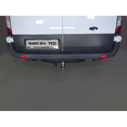 TCU00108 ТСС Фаркоп на Ford Transit 2014- без подрезки бампера. Тип шара: E (шаровый узел под американский квадрат). Нагрузки: 3500/150 кг