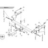 TCU00339 ТСС Фаркоп на Москвич 3 2022-. Требуется подрезка бампера. Тип шара: E (шаровый узел под американский квадрат). Нагрузки: 1000/75 кг