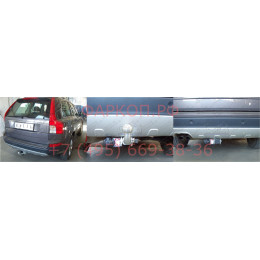 V057C GALIA Полностью оцинкованный фаркоп на Volvo XC90 2003-2015. Подрозетник убирается за бампер. Тип шара: C (горизонтальный съемный). Невидимый вырез б