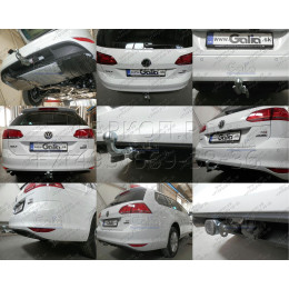V073A GALIA Полностью оцинкованный фаркоп на Volkswagen Golf VII универсал 2WD/4WD 2013-2019. Тип шара: A. Без выреза бампера. Нагрузки: 2000/100 кг, масса фаркопа 12,12 к