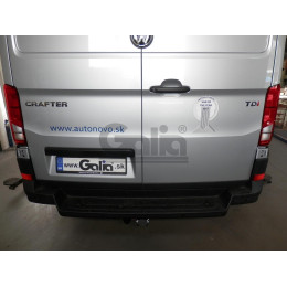 V085C GALIA Полностью оцинкованный фаркоп на Volkswagen Crafter II фургон со ступенькой, одинарные колеса сзади 2017-, MAN TGE фургон со ступенькой 2016-. Без выре