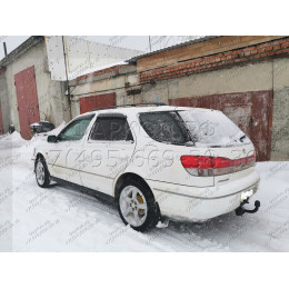 H.T73.A HALTY Фаркоп на Toyota Vista Ardeo универсал 1998-2003. Требуется подрезка бампера. Тип шара: A. Нагрузки: 750/75 кг, масса фаркопа 15,4 кг