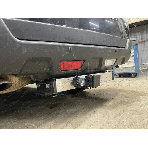NXT-07-991124.00 PT GROUP Фаркоп с нержавеющей накладкой на Nissan X-Trail T31 2007-2014 без подрезки бампера. Тип шара: E (легкосъемный шар под квадрат). Нагрузки: 2200/100 кг, масса фаркопа 22,2 кг (без электрики в комплекте)