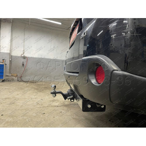 NXT-07-991124.00 PT GROUP Фаркоп с нержавеющей накладкой на Nissan X-Trail T31 2007-2014 без подрезки бампера. Тип шара: E (легкосъемный шар под квадрат). Нагрузки: 2200/100 кг, масса фаркопа 22,2 кг (без электрики в комплекте)