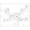 1230-EN ORIS Фаркоп на Шниву (Chevrolet Niva 2123) 4x4 под американский квадрат 2002-2020, Lada Niva 2020-2021, Lada Niva Travel 2021- без подрезки бампера. Тип шара: E. Нагрузки: 1500/75 кг, масса фаркопа 16,7 кг (без электрики в комплекте)