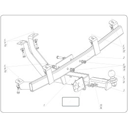 1230-EN ORIS Фаркоп на Шниву (Chevrolet Niva 2123) 4x4 под американский квадрат 2002-2020, Lada Niva 2020-2021, Lada Niva Travel 2021- без подрезки бампера. Тип шара: E. Нагрузки: 1500/75