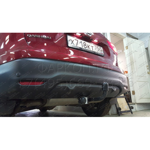 N-096 STEINHOF Фаркоп на Nissan Qashqai J11 (кроме версии со AdBlue) 2014-2018 без подрезки бампера. Тип шара: A. Нагрузки: 1800/100 кг, масса фаркопа 18,2 кг (без электрики в комплекте)