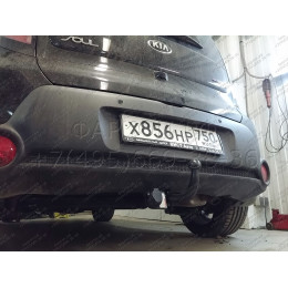 6754-A ORIS Фаркоп на Kia Soul 2014-2019. Необходима подрезка бампера. Тип шара: A. Нагрузки: 1100/75 кг, масса фаркопа 16,8 кг (без электрики в комплекте)