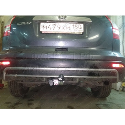 H074A GALIA Полностью оцинкованный фаркоп на Honda CR-V 2007-2012. Тип шара: A. Невидимый вырез бампера. Нагрузки: 2000/100 кг, масса фаркопа 16,52 кг