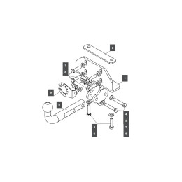 249479 BALTEX Фаркоп (аналог Westfalia) на Toyota Land Cruiser Prado J150 2009-2023, Toyota Land Cruiser Prado J120 2002-2009, Lexus GX 2003-2009, 2009-2023. Необходима подрезка бампера. Тип шара: A. Нагр