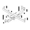 279524 TOWRUS Фаркоп на Lada Niva Travel 2021-, Chevrolet Niva 2002-2020, Lada Niva 2020-2021 без снятия и выреза бампера. Тип шара: EA (E с антистуком). Нагрузки: 1500/75 кг, масса фаркопа 17,1 кг (без электрики в комплекте)