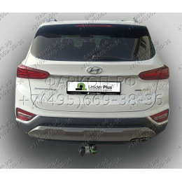 H230-A Лидер-плюс ТСУ для Hyundai Santa Fe TM дизель 2018-2021. Требуется подрезка бампера. Нагрузки: 1300/75 кг, масса фаркопа 17,4 кг (без электрики в комплекте)