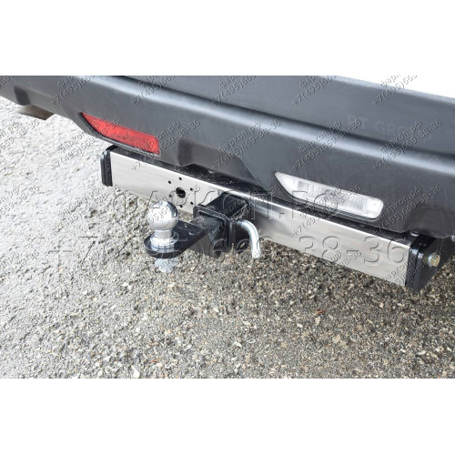 NXT-07-991124.00 PT GROUP Фаркоп с нержавеющей накладкой на Nissan X-Trail T31 2007-2014 без подрезки бампера. Тип шара: E (легкосъемный шар под квадрат). Нагрузки: 2200/100 кг, масса фаркопа 22,2 кг (без электрики в комплекте)