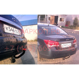 5259-A ORIS Фаркоп на Chevrolet Cruze седан 2009-2016. Необходима подрезка бампера. Тип шара: A. Нагрузки: 1100/50 кг, масса фаркопа 15,6 кг (без электрики в комплек