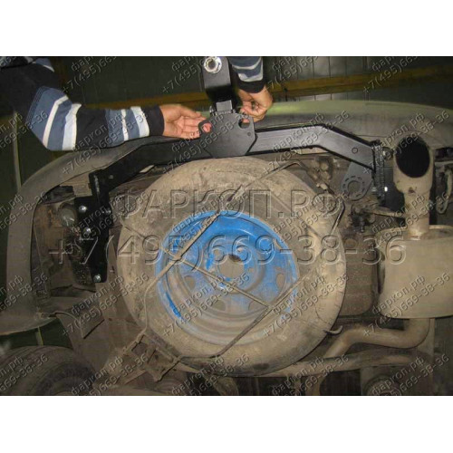 FA 0530-E Бизон Фаркоп на SsangYong Kyron 2005-2016 без подрезки бампера. Тип шара: E (легкосъемный шар под квадрат). Нагрузки: 3500/120 кг. Не комплектуется электрикой