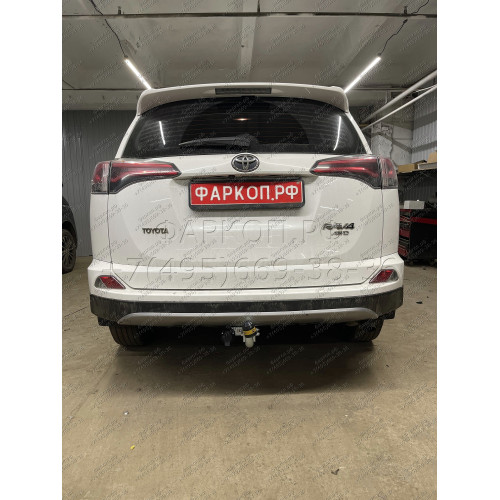 92506-A MOTODOR Фаркоп с оцинкованным шаром на Toyota RAV4 2013-2019. Необходима подрезка бампера. Тип шара: A. Нагрузки: 1500/75 кг, масса фаркопа 23 кг (без электрики в комплекте)