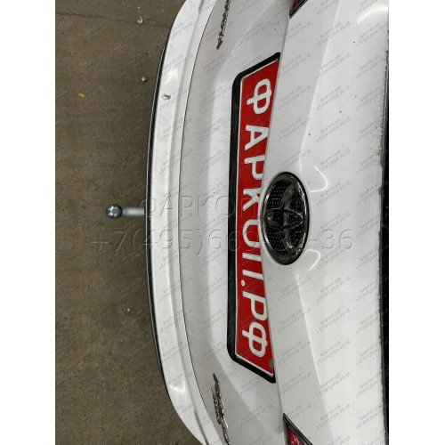 92506-A MOTODOR Фаркоп с оцинкованным шаром на Toyota RAV4 2013-2019. Необходима подрезка бампера. Тип шара: A. Нагрузки: 1500/75 кг, масса фаркопа 23 кг (без электрики в комплекте)