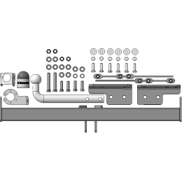 99012-A MOTODOR Фаркоп с оцинкованным шаром на Omoda C5 2022-2024 без выреза в бампере. Тип шара: A. Нагрузки: 1500/75 кг, масса фаркопа 15,3 кг (без электрики в ком