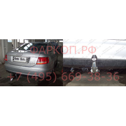 A039A GALIA Полностью оцинкованный фаркоп на Audi A6 седан/универсал 2004-2011, в т.ч. 4WD (Quattro), Audi A6 Allroad Quattro 2006-2012. Подрозетник убирается за бампер. Тип ша