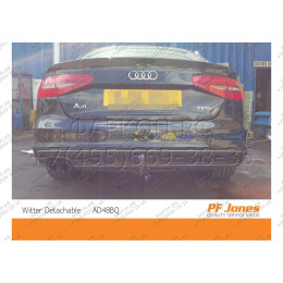 AD48BQ WITTER Фаркоп на Audi A4 седан/универсал 2007-2015, Audi A4 Allroad 2009-2015. Быстросъемное вертикальное крепление шара на ключе. Невидимый вырез в бампере. 