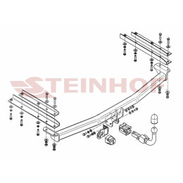 C-208 STEINHOF Фаркоп на Chrysler Voyager Stown Go 2008-2015, Chrysler Grand Voyager Stown Go 2008-2015, Dodge Caravan Stown Go 2008-2016, Dodge Grand Caravan Stown Go 2008-2016 (все кроме версий с парктрониками). Тр