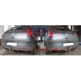 C038A GALIA Полностью оцинкованный фаркоп на Citroen C4 седан 2012-2022 (небольшие доработки, без подрезки бампера), Citroen C4 хетчбек 5 дверей 2004-2010, 2010-2018, Citro