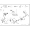 C051C GALIA Полностью оцинкованный фаркоп на Citroen C4 Picasso 2006-2013, Citroen C4 Grand Picasso 2006-2013, Peugeot 5008 2009-2017. Тип шара: C (горизонтальный съемный). Невидимая минимальная подрезка бампера. Нагрузки: 1600/75 кг, масса фаркопа 17,97 