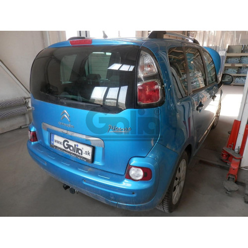 C059C GALIA Полностью оцинкованный фаркоп на Citroen C3 Picasso 2009-2017. Тип шара: C (горизонтальный съемный). Без выреза бампера. Нагрузки: 1400/75 кг, масса фаркопа 14,85 кг