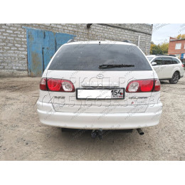H.T41.A HALTY Фаркоп на Toyota Caldina 1992-2002 (кузов 190, 191, 195, 210, 211, 215, 216). Требуется подрезка бампера. Тип шара: A. Нагрузки: 750/75 кг, масса фаркопа 12,2 кг