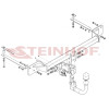 F-125 STEINHOF Фаркоп на FIAT Grande Punto 2005-2013, FIAT Punto 2012-, FIAT Grande Punto Evo 2009-, Alfa Romeo MiTo 2008-2018. Требуется подрезка бампера. Тип шара: AV (вертикальное быстросъемное крепление шара на ключе). Нагрузки: 1200/60 кг, масса фарк