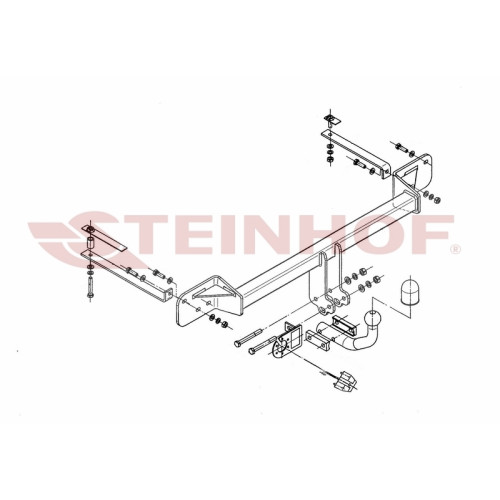F-128 STEINHOF Фаркоп на FIAT Grande Punto 2005-2013, FIAT Punto 2012-, FIAT Grande Punto Evo 2009-, Alfa Romeo MiTo 2008-2018. Требуется подрезка бампера. Тип шара: A. Нагрузки: 1200/60 кг, масса фаркопа 16,4 кг (без электрики в комплекте)
