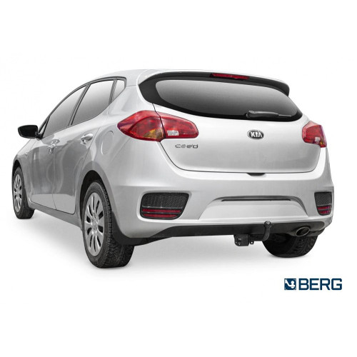 F.2813.001 BERG Фаркоп на Kia Ceed хетчбек 2012-2018 без снятия и подрезки бампера. Тип шара: A. Нагрузки: 1200/75 кг, масса фаркопа 16 кг (без электрики в комплекте)