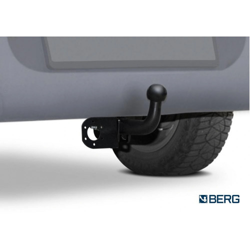 F.4713.001 BERG Фаркоп на Renault Logan 2005-2014 без снятия и подрезки бампера. Тип шара: A. Нагрузки: 1200/75 кг, масса фаркопа 13,5 кг (без электрики в комплекте)