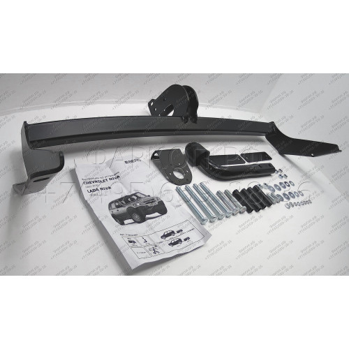 F.6016.001 BERG Фаркоп на Lada Niva Travel 2021-, Chevrolet Niva 2002-2020, Lada Niva 2020-2021 без снятия и подрезки бампера. Требуется сверление кузова. Подходит для авто с ГБО. Тип шара: A. Нагрузки: 1200/75 кг, масса фаркопа 12 кг (без электрики в ком