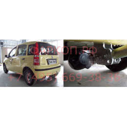 F089A GALIA Полностью оцинкованный фаркоп на FIAT Panda 2WD/4WD 2003-2012. Тип шара: A. Без выреза бампера. Нагрузки: 900/60 кг, масса фаркопа 12,12 кг