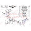 F120-BA TAVIALS ТСУ для Ford Kuga 2013-2019 без выреза бампера. Тип шара: C (оцинкованный, съемный). Нагрузки: 1500/75 кг, масса фаркопа 23,12 кг (без электрики в комплекте)
