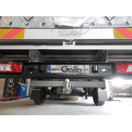 F138C GALIA Полностью оцинкованный фаркоп на Ford Transit шасси 2014-. Тип шара: C (горизонтальный съемный). Установка без выреза бампера. Нагрузки: 3500/150 к