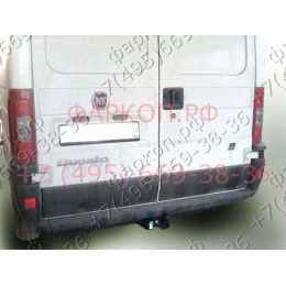F202-F Лидер-плюс ТСУ для FIAT Ducato (Северсталь-Авто, Sollers) 2007-2011 без снятия и выреза бампера. Тип шара: F. Нагрузки: 2000/100 кг, масса фаркопа 20,3 кг (без э