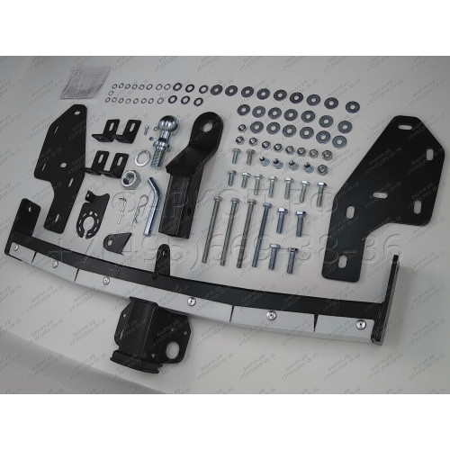 FA 0951-E(N) Бизон Фаркоп с хромированной накладкой на Honda Element 2003-2011 без подрезки бампера. Тип шара: E (легкосъемный шар под квадрат). Нагрузки: 2500/120 кг. Не комплектуется электрикой