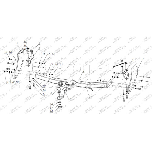 FA 0996-E Бизон Фаркоп на Isuzu D-MAX 2012-2021 без подрезки бампера. Тип шара: E (легкосъемный шар под квадрат). Нагрузки: 3500/120 кг. Не комплектуется электрикой